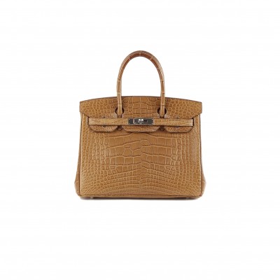 HERMES MASTER BIRKIN 30 MATTE ALLIGATOR HANDBAG 225472 (30*22*15cm)